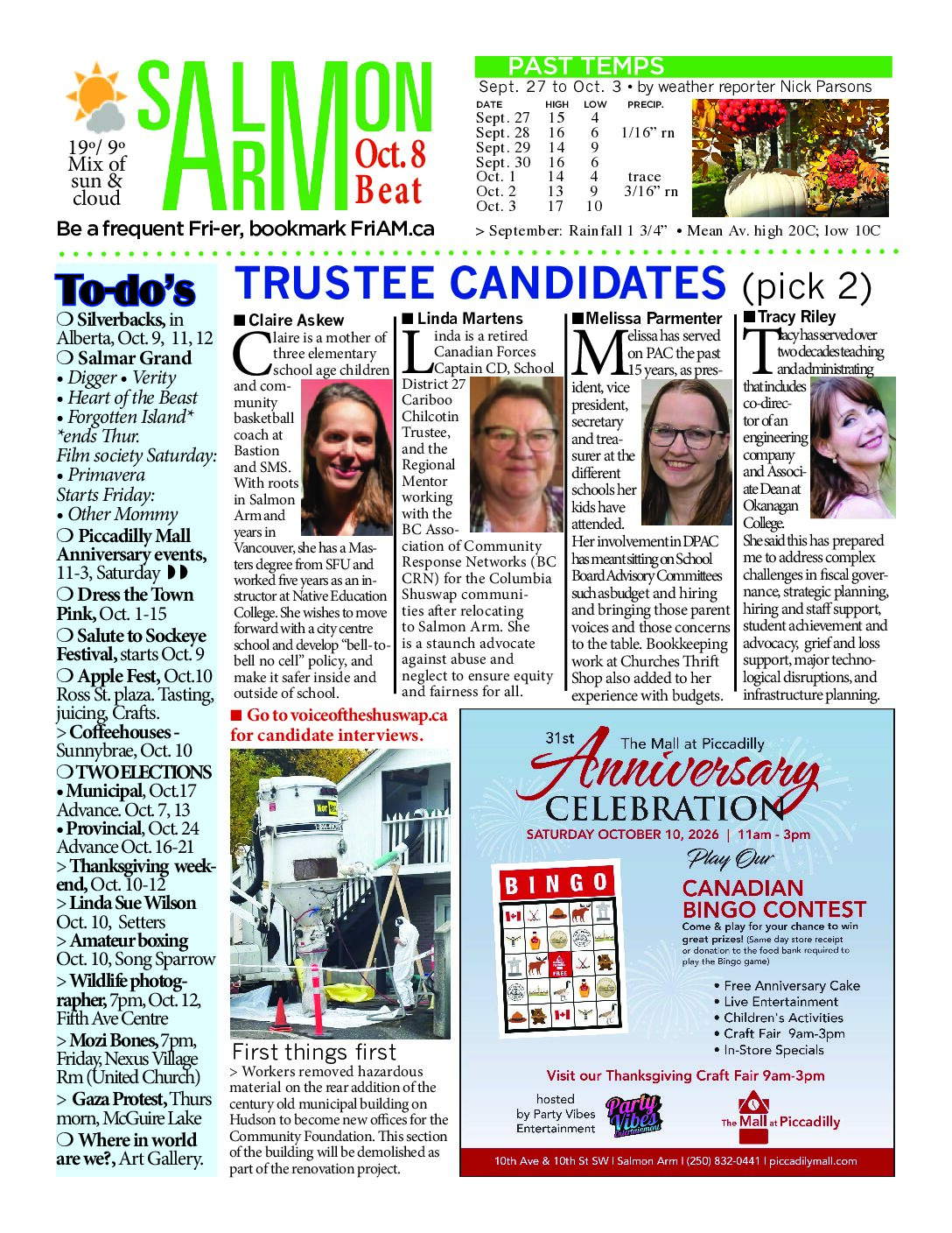 Salmon ARM Beat – current issue