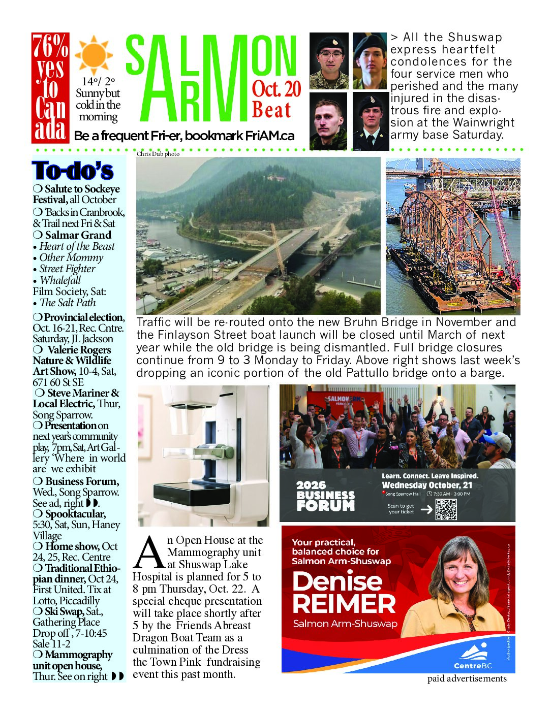 Salmon ARM Beat – current issue
